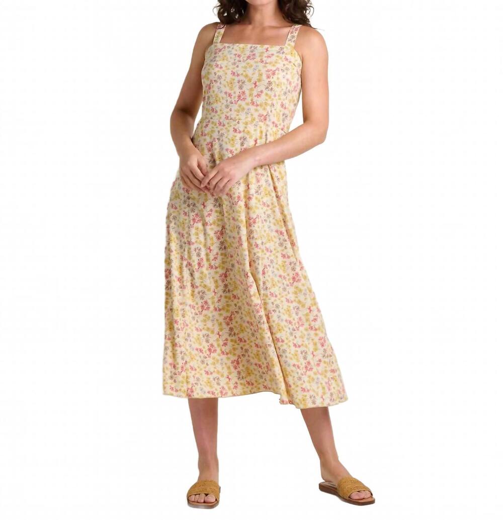 NEW TOAD&CO sunkissed tank midi dress in barley print